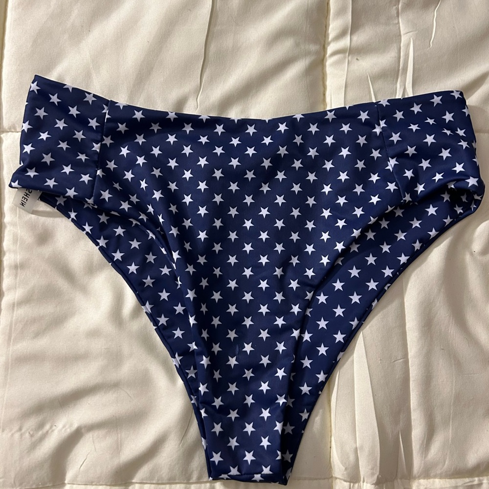 SHEIN Navy and White Star Bikini Bottoms
